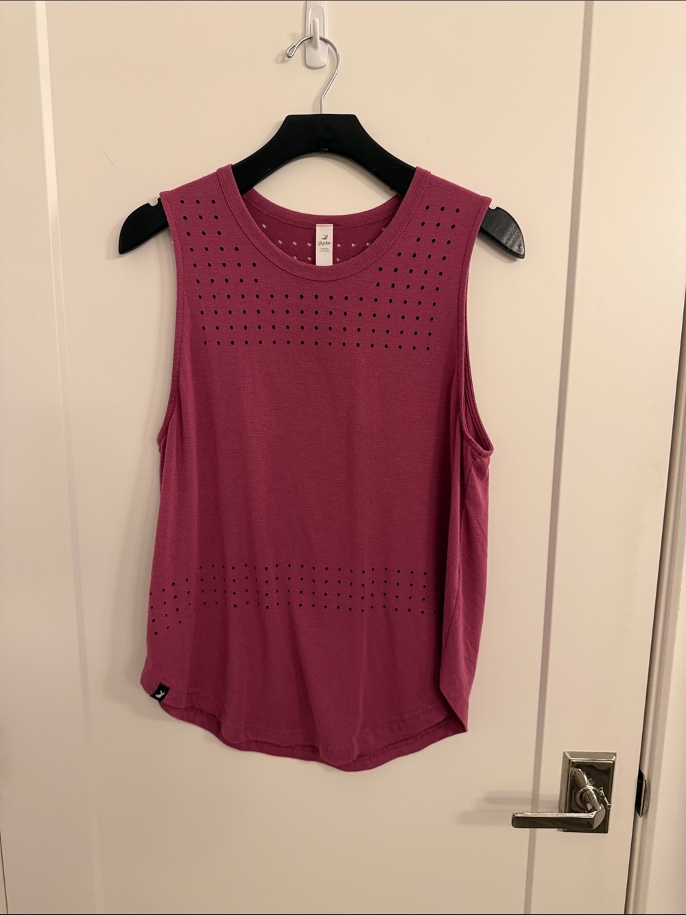 Glyder Women's Perforated Athletic Tank - Plum